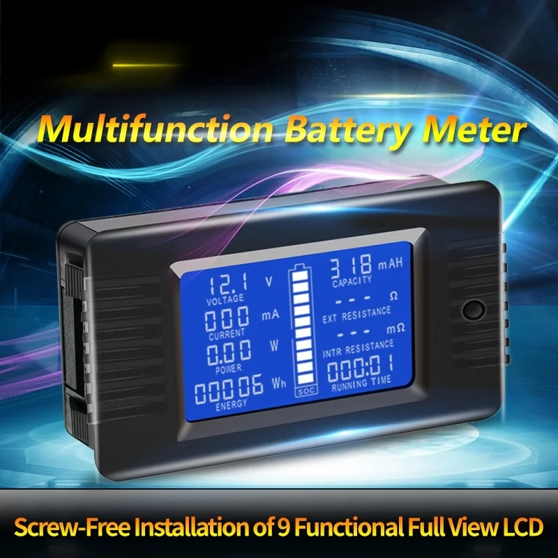 PZEM DC 0-200V 300A Voltmeter Ammeter Car Battery Tester Capacity Resistance Electricity Voltage Meter Monitor 12v 24v 48v 96v