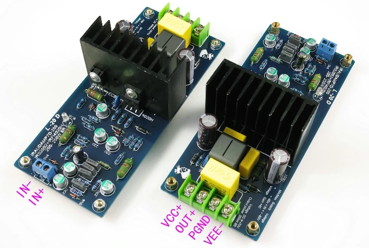 

2PCS L20D IRAUDAMP7 IRS2092 + IRFI4020 250W * 2 8 R Digital amplifier board finshed board