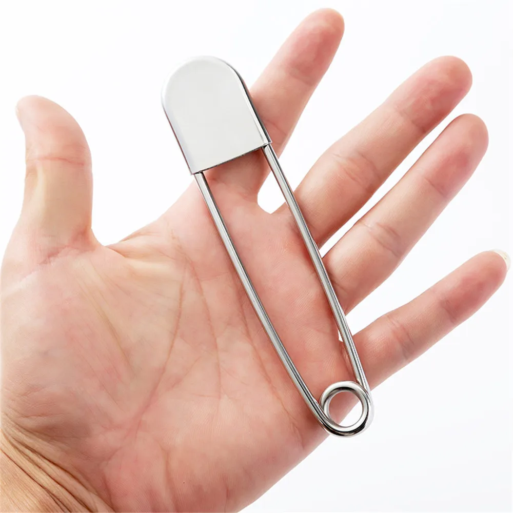 Alfileres de seguridad de piezas, accesorios para herramientas de costura, alfileres grandes de acero inoxidable para bufanda, mantas, faldas, tejido de punto, manualidades, 2 uds.