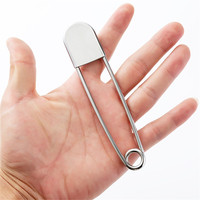 2Pcs Safety Pins Diy Sewing Tools Accessory Large Stainless Steel Clasp Pins For Scarf Blankets Skirts Knitted Fabric Crafts