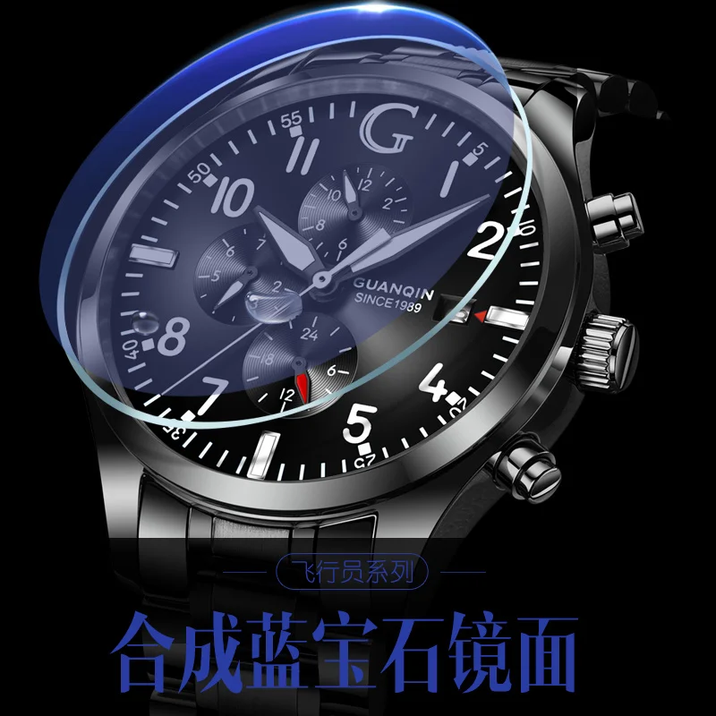 Guanqin Men Automatic Watch Waterproof Luminous Business Mechanical Wristwatch Fashion Male Clock Watches Week Date reloj hombre