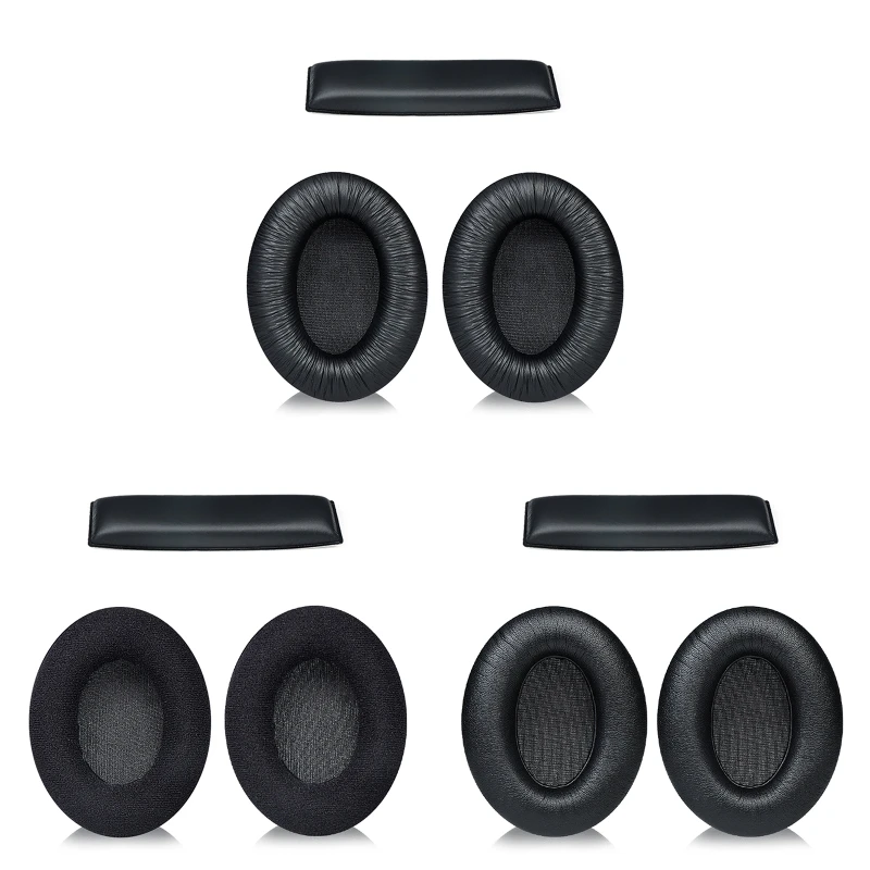 Leather/Cloth Head Beam Sponge Earpads for sennheiser HD200 Pro Headset Earmuffs 95AF