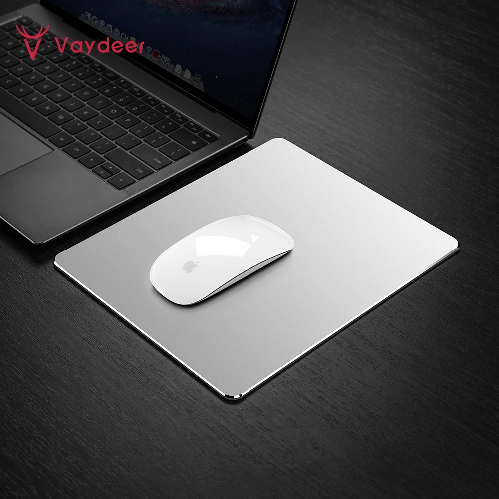 

Metal Aluminum Mouse Pad Mat Hard Smooth Magic Thin Mousead Double Side Waterproof Fast and Accurate Control for Office Home