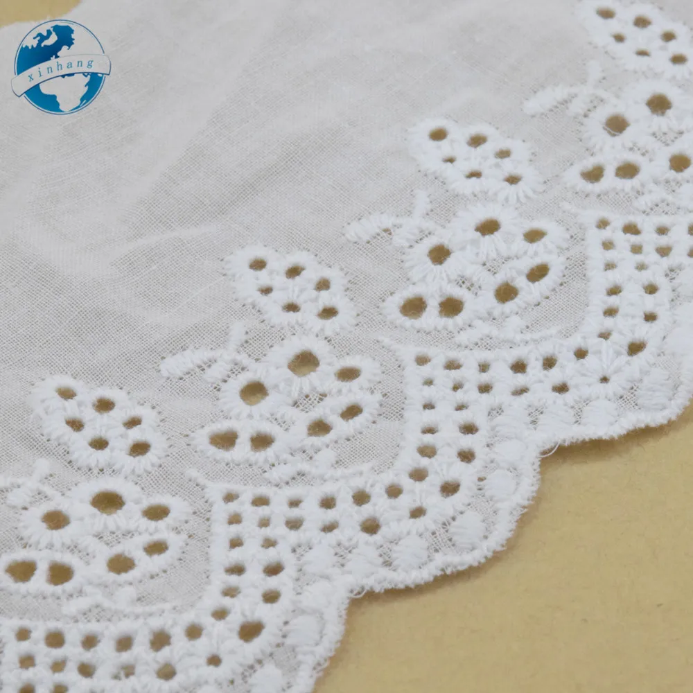 100 % Baumwolle, Stickerei, Spitze, Nähband, Guipurebesatz, Hochzeitsdekoration, DIY-Puppen, Kleidungszubehör, Spitze, 8,5 cm breit # 4192 – Detail 4