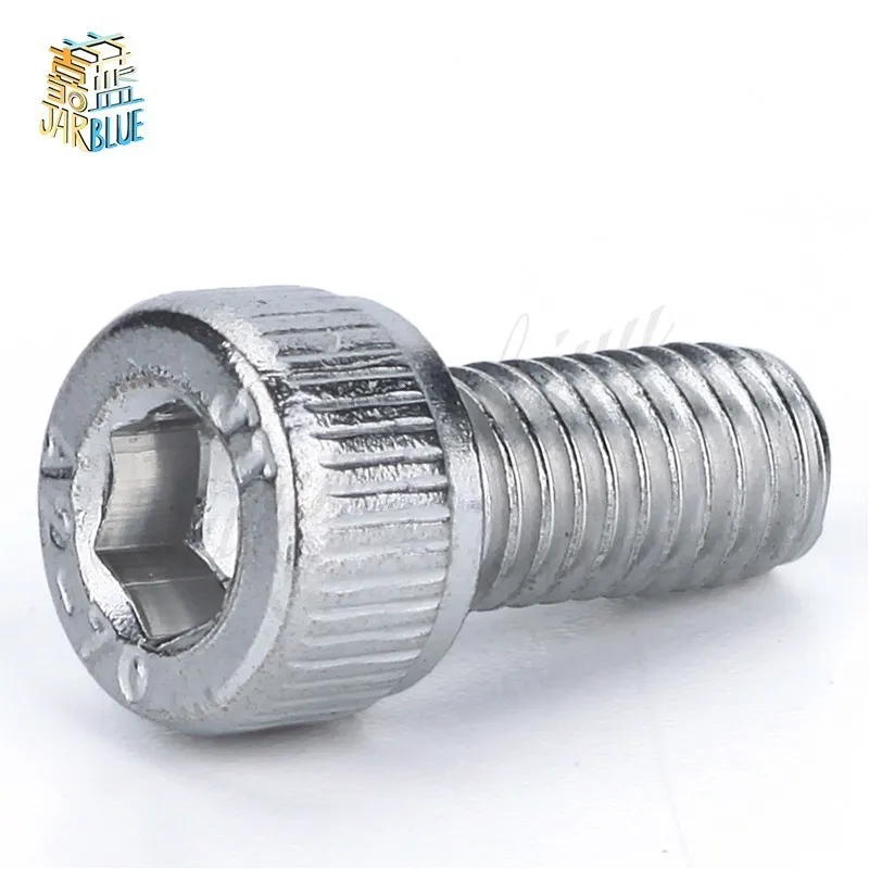 DIN912 M6 Metric Thread 304 Stainless Steel Hex Socket Head Cap Screw Bolts M6*(6/8/10/12/14/16/18/20/22/25/30/35/40~150) mm