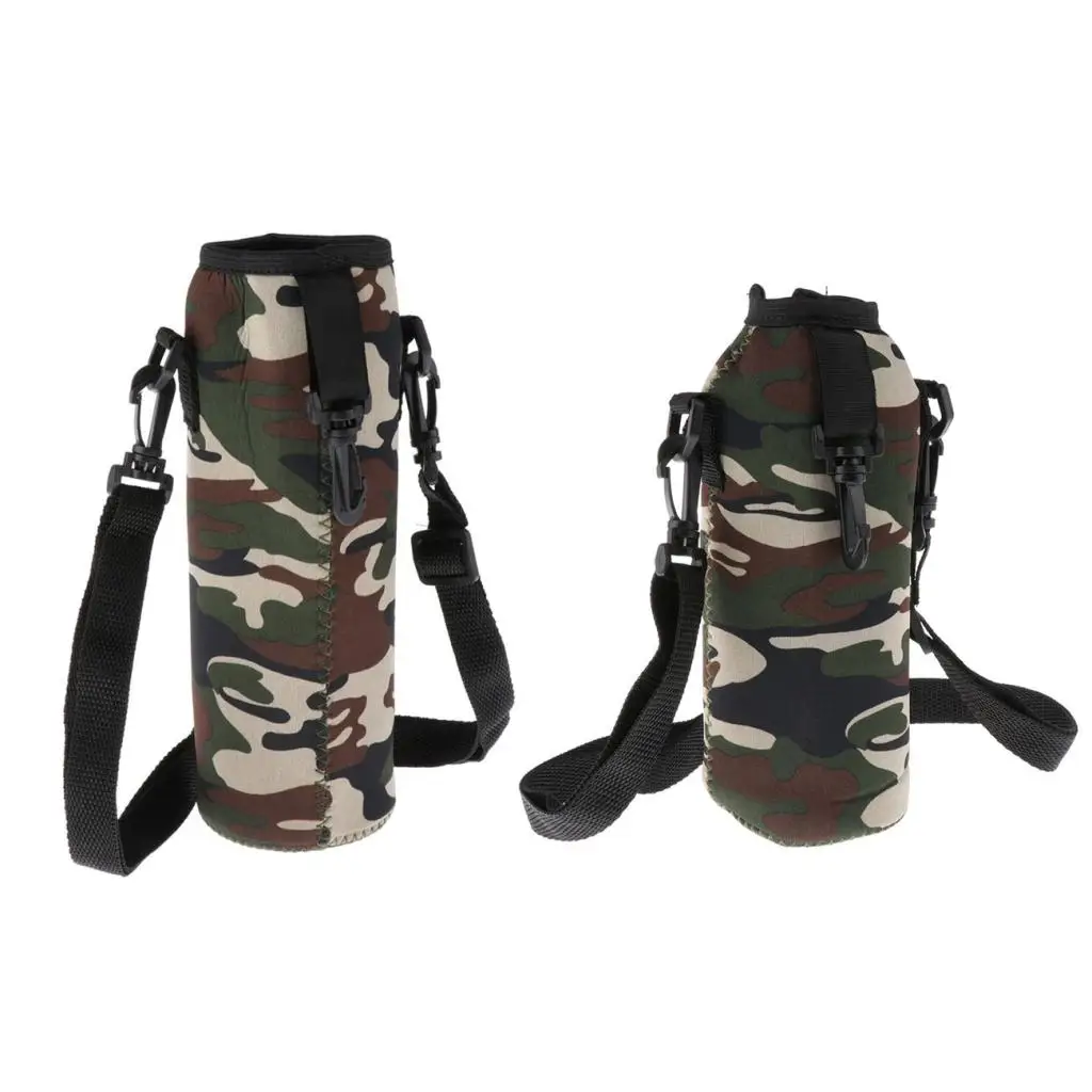 Insulated Sport Water Bottle Cover Neoprene Insulated Sleeve Bag Case Pouch Camouflage Water Bottle Storage Sleeve Accessories