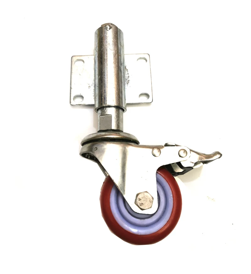 3 inch model 30mm Spring Loaded Swing Gate Door Caster Swivel Wheel brake optional for swing gate door