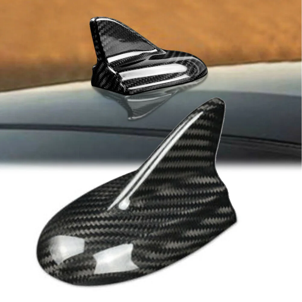 Carbon Fiber Auto Shark Fin Antenna Cover Black For Dodge Challenger 2015 2016 2017 2018 2019 2020 2021