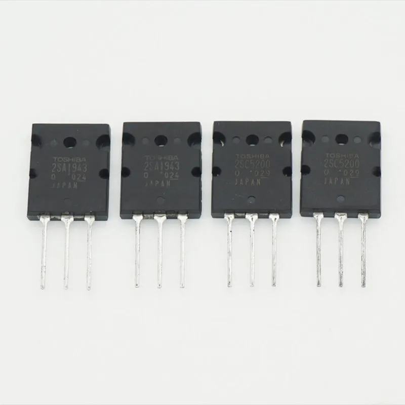 

2SA1943 2SC5200 Amplifier Transistor PNP NPN High Power Black Audio SiliconTransistor TO-3PL (Pack of 10 PCS=5 Pairs )