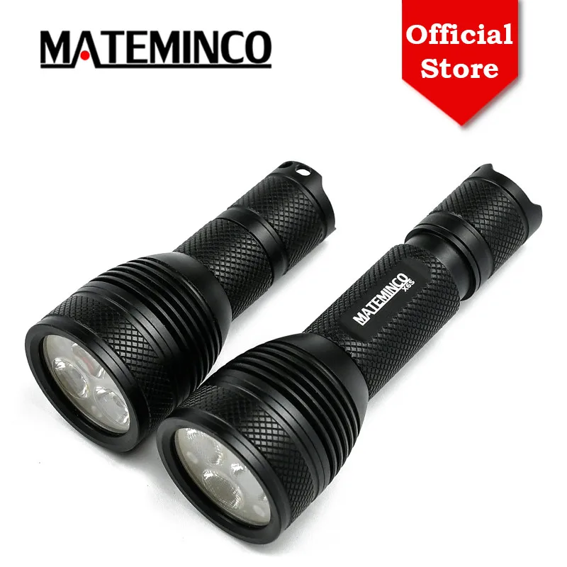 Mateminco X6S 3*Xpl Hi 3000lm High Lumens Waterproof Small Throw Flood Tactical Led Flashlight Torch Light