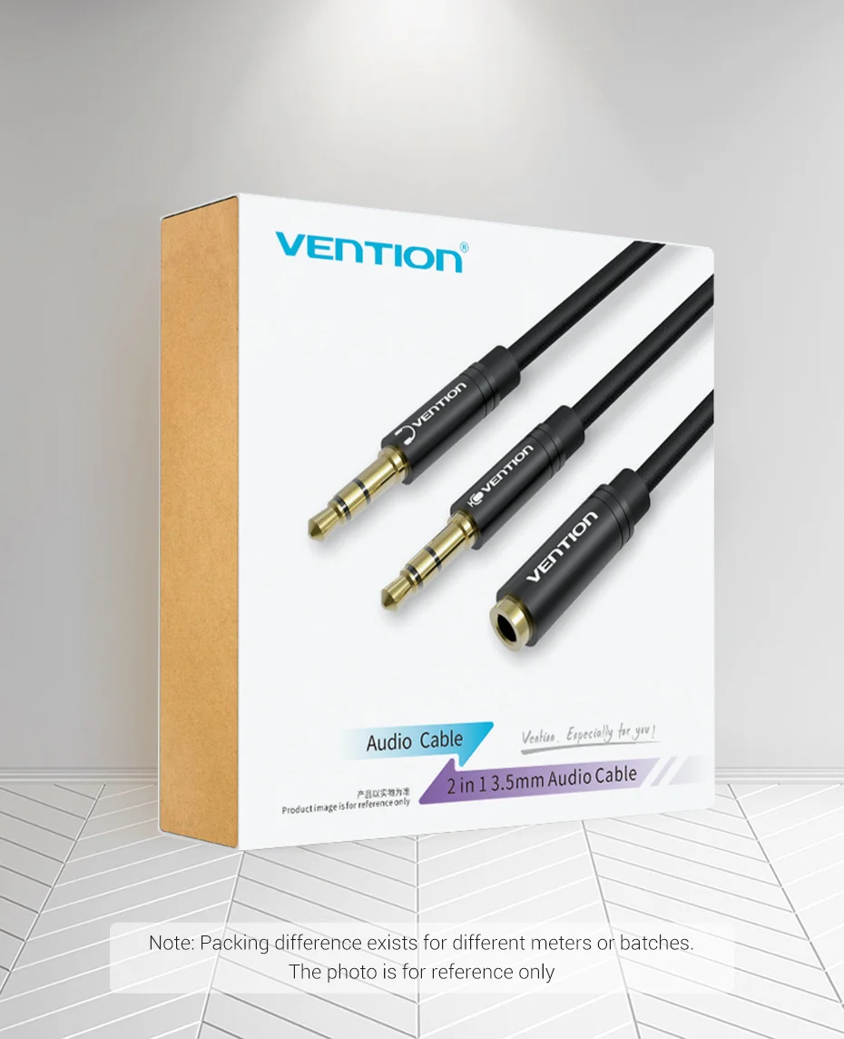 Vention Audio-Splitter, Kopfhörer-Adapter, 3,5 mm AUX-Kabel für Computer, 1 Buchse auf 2 Stecker, Mikrofon-Y-Splitter, Headset auf PC-Adapter – Detail 17