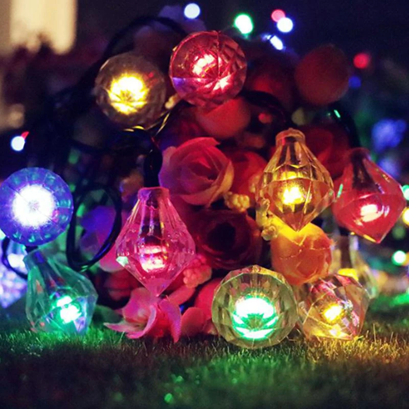 

Sunlight LED Solar Lamp Waterproof Diamond Shape Fairy Light Garden Decoration Outdoor Solar Led Light String