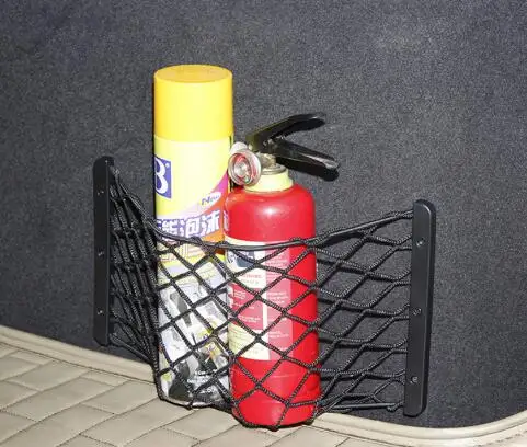 Car Trunk Side Cargo Net Elastic Storage Mesh For Fire Extinguisher Luggage