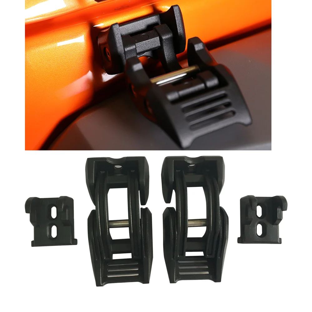 

J371 For Jeep Wrangler Black Engine Lock Hood Latch Catch Cover ABS Exterior Accessories LANTSUN