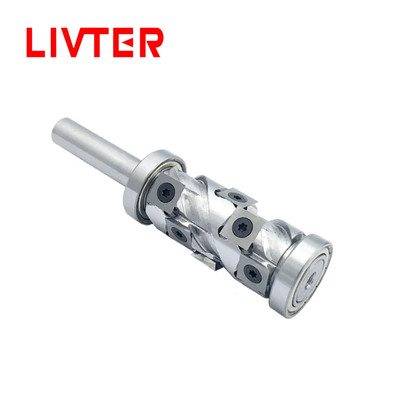 Top And Bottom Bearing Mini Spiral Milling Cutter Carbide Insert Spoilboard Surface Planer 12.7Xd30Xh55