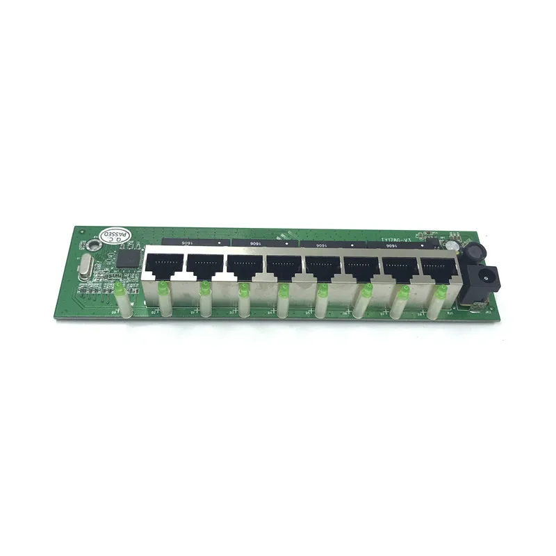 Oem 10/100Mbps RJ45 8Port Fast Ethernet Switch Module Lan Hub Us Eu Plug 5V Adapter voeding Netwerk Switch Moederbord