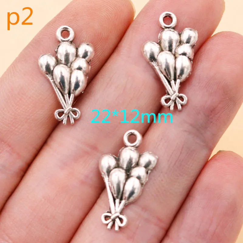 30pcs Funny Circus Metal Pendants, Circus Charms, Clown Charms, Balloon Charms, DIY Retro Jewelry Accessories Unisex A2198