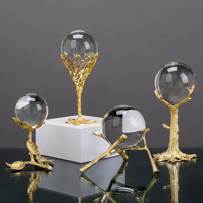 

Gold Nordic Creative Tree Branch Crystal Ball Decoration Living Room Shop Desk Decoration Handicraft Decoration Gift