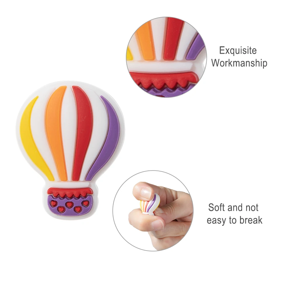TYRY.HU Set di perline in Silicone per cartoni animati accessori per dentizione per bambini in SIlicone per uso alimentare Mini perline per
