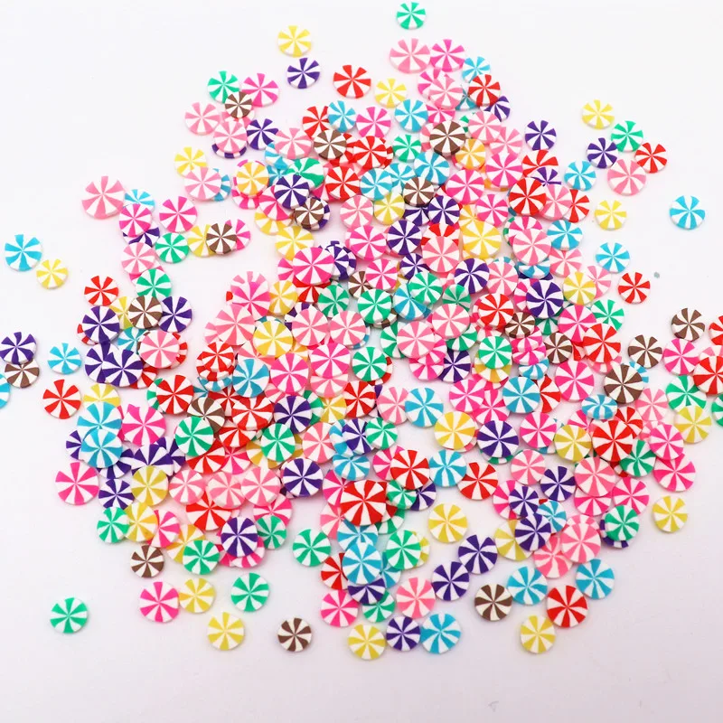 10g Lollipop Polymer Hot Soft Clay Sprinkles Colorful for DIY Crafts Tiny Cute bonbon Candy plastic klei Mud Particles