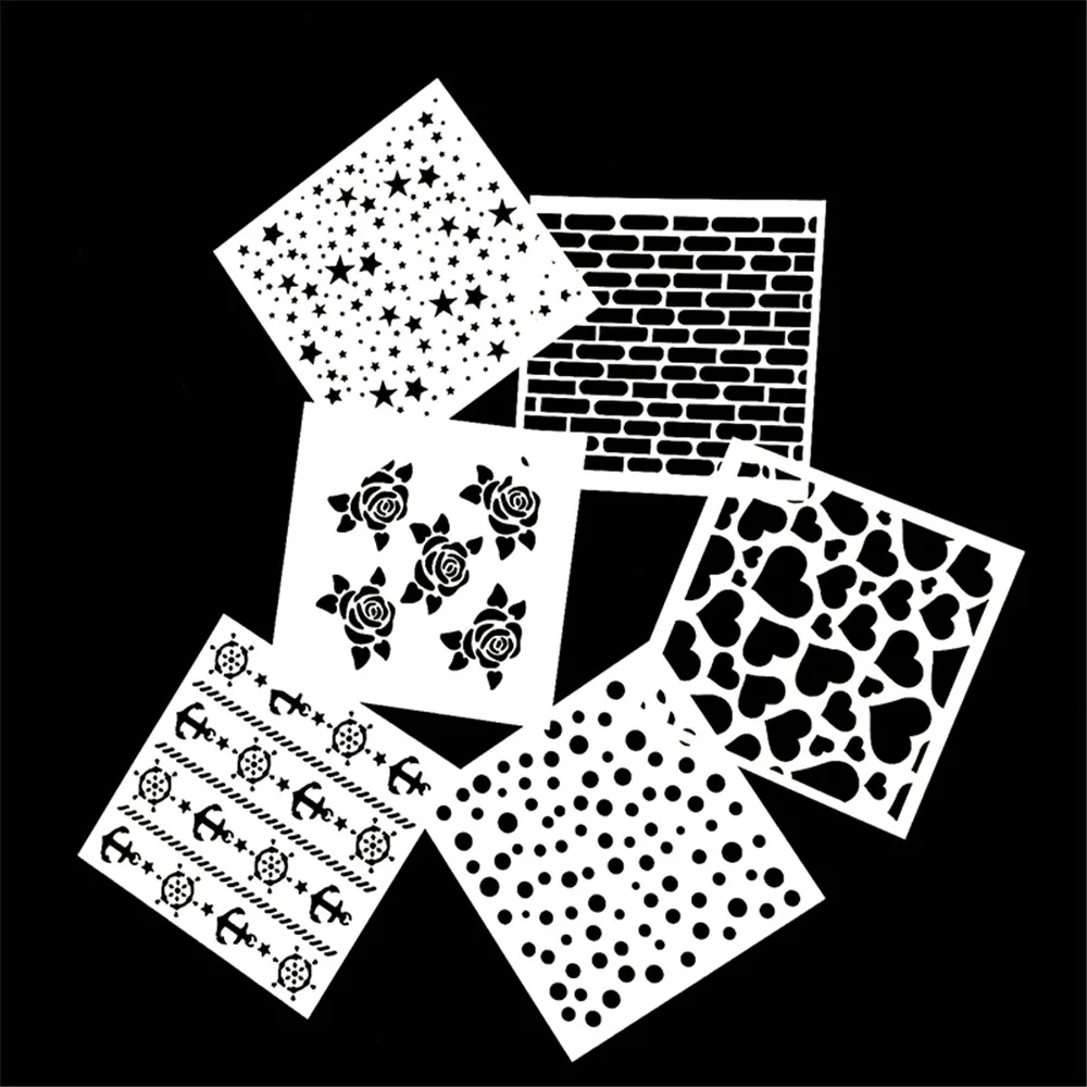 Reusable Stencil Airbrush Painting Art DIY Home Decor Scrapbooking Album Craft Photo Card Paper Craft Template School Supplies