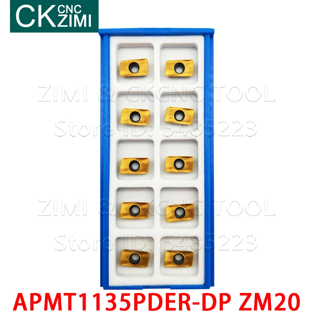 10PCS APMT1135PDER-DPคาร์ไบด์มิลลิ่งใบมีดPVD Face Milling Cutter APMT 1135 PDER IndexableกลึงCNCเครื่องมือ