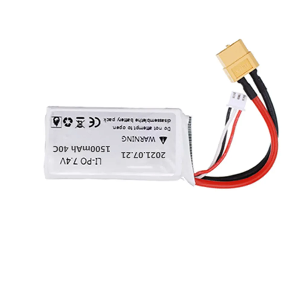 High Rate 40C 7.4V 1500mAh Lipo Battery For RC Helicopter Parts 2s Lithium battery 7.4 v Airplanes battery with JST/T/XT60 Plug