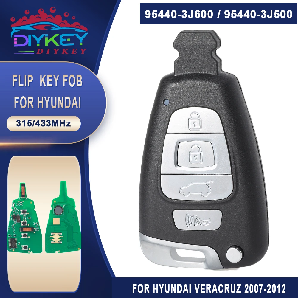 

DIYKEY 95440-3J600 95440-3J500 for Hyundai Veracruz 2007-2012 Smart Key Fob 315MHz/433MHz PCF7952A SY5SVISMKFNA04