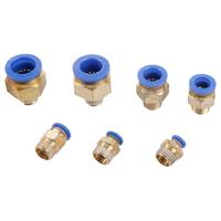5Pcs Brass Air Pneumatic PC Fitting 16mm 14mm 12mm 10mm 8mm 6mm 4mm Hose Tube 1/4\