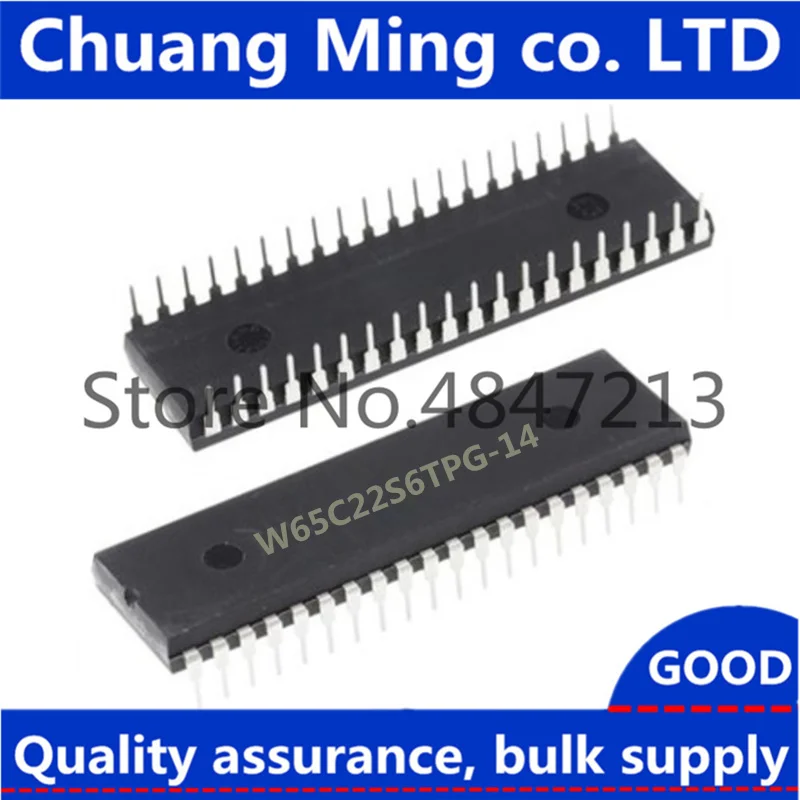 Free Shipping 5pcs/lots W65C22S6TPG-14 W65C22S6TPG W65C22 DIP-40 IC in stock!