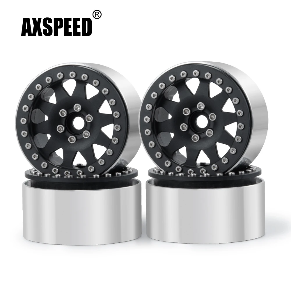 

Колесные диски AXSPEED 4 шт. из алюминиевого сплава, 2,2 дюйма, 35 мм, ступицы колеса для Axial Wraith 90018 TRX-4 1/10, детали для радиоуправляемого гусеничного автомобиля, грузовика