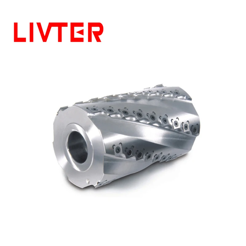 LIVTER aluminum shaft planer blade machine wood spiral cutter head for planer thicknesser with polished tungsten carbide