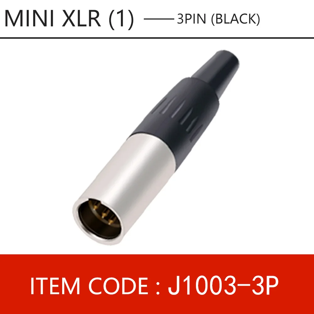 1pc High Quality Mini XLR 3 4 5 6 Pin Male Plug Small XLR Audio Microphone Connector for MIC Soldering Straight