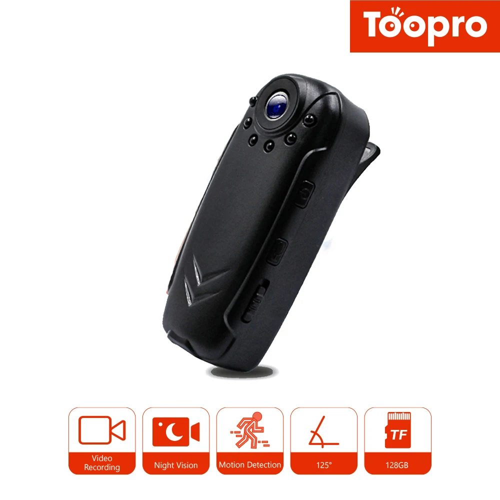 Body Cam Clip Camera Mini Digital Camera Police Security Guard Law Enforcement Hd Security Protection 1080p Sensor Long Battery