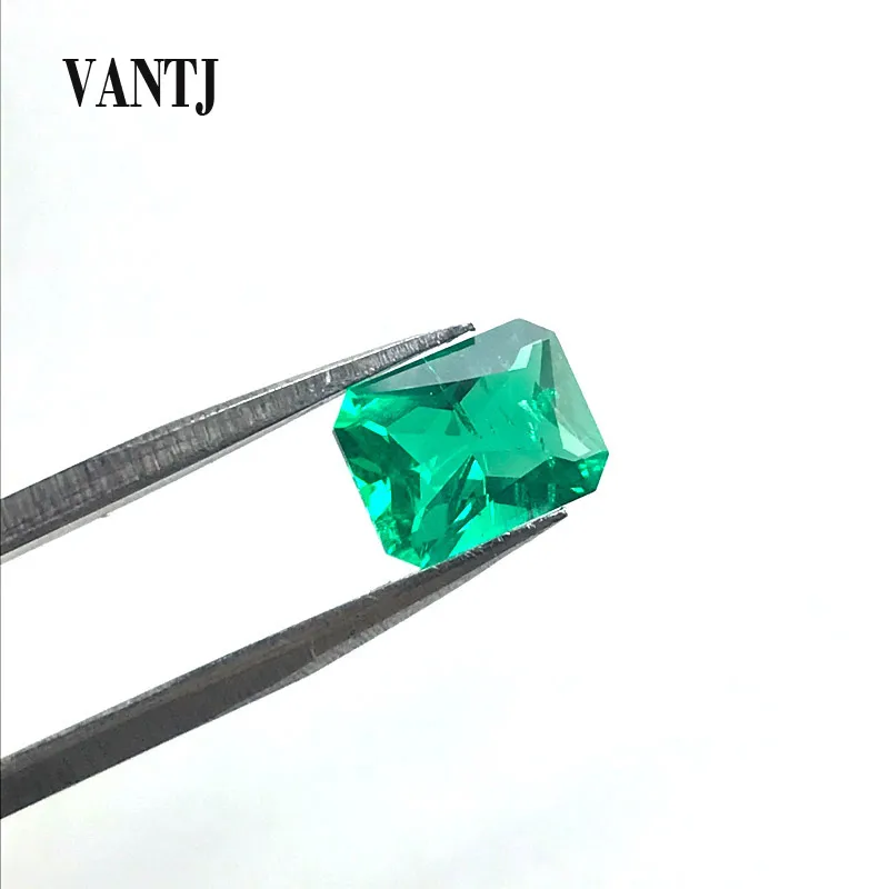 

VANTJ Real Lab Grown Emerald Loose Gemstone Created Colombia Emerald Princess Cut for Fine Jewelry Women Party Wedding Gift