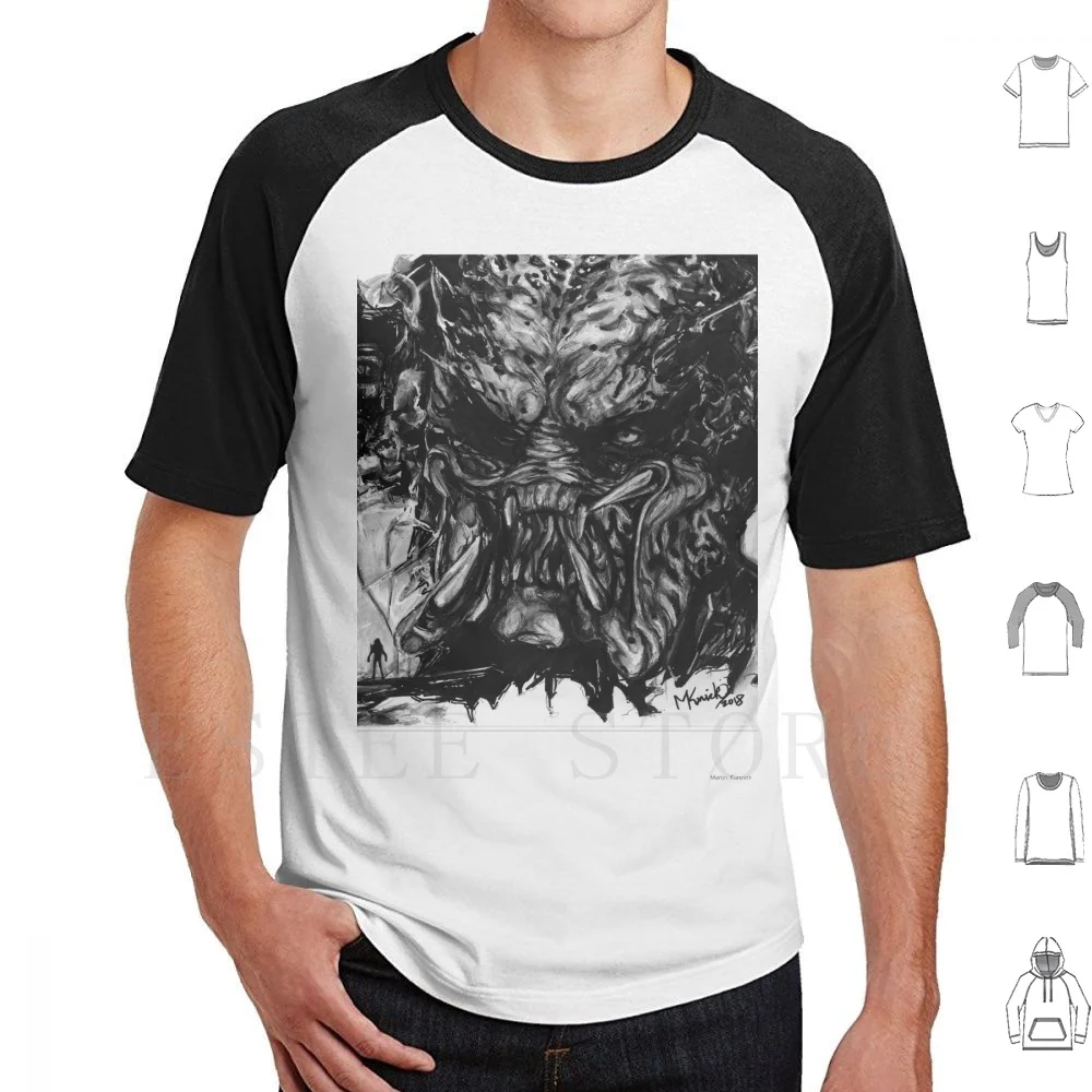 The Hunter T Shirt Print Cotton Hunter Monster Art Design Film Movie Creature Ugly Mutha