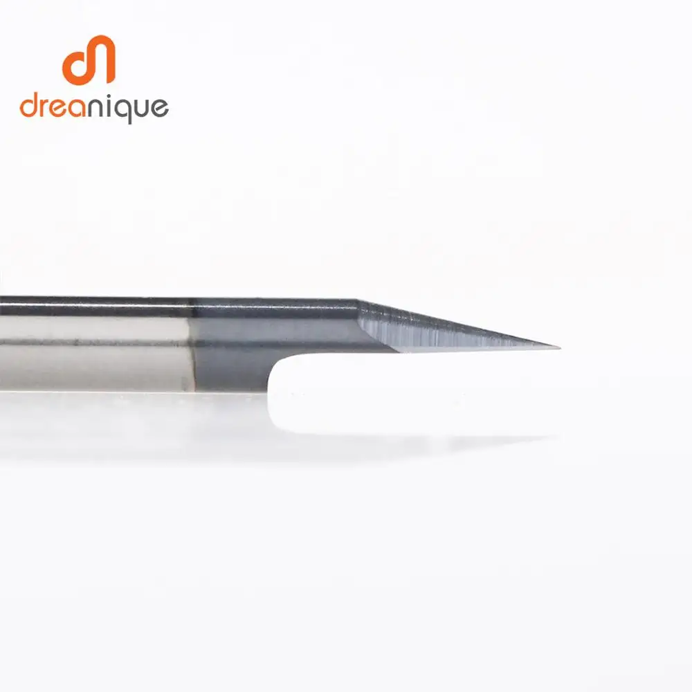 Imagem -03 - Fundo Plano Carboneto Pcb Gravura Bit 3.175 30 0.2 Mm0.1 mm Cnc Roteador Ferramenta para Aço de Bronze Aço Inoxidável Haste Alemã Peças Lote