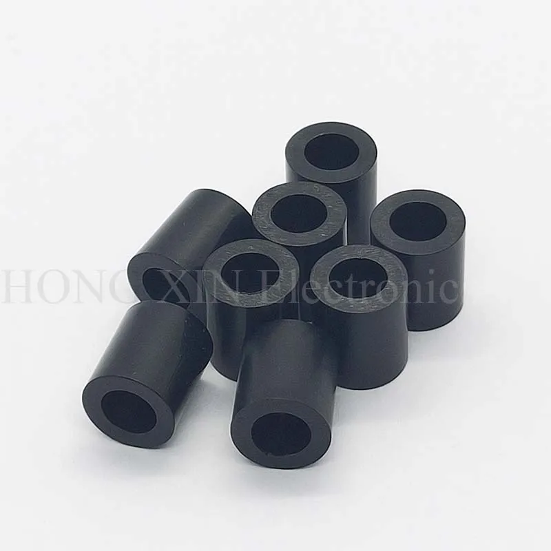 【 M4.2 * 7*8 】Black Abs Rround Spacer Standoff Nylon Non-Threaded Spacer Ronde Hollow Standoff Wasmachine