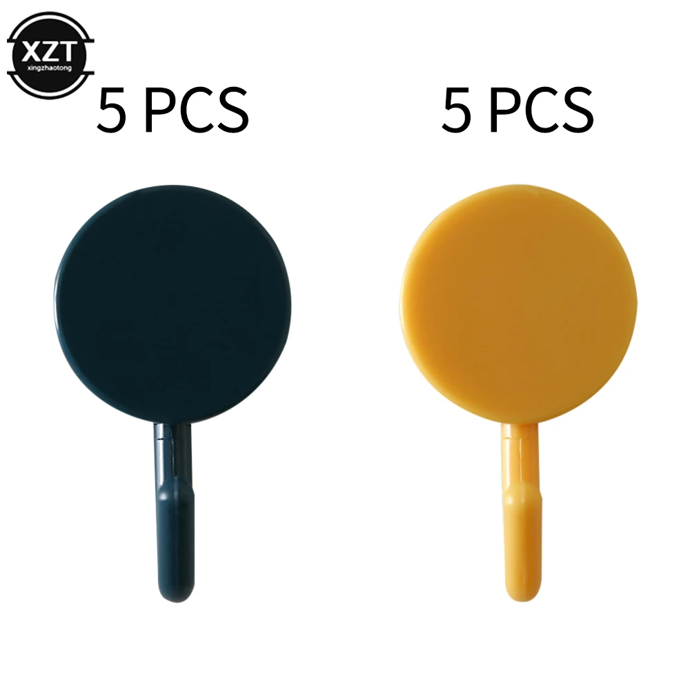 10pcs/lot Creative Sticker Hook Free Punch Wall Sticker Seamless Hook Key Placement Classification For Kitchen Bathroom Storage