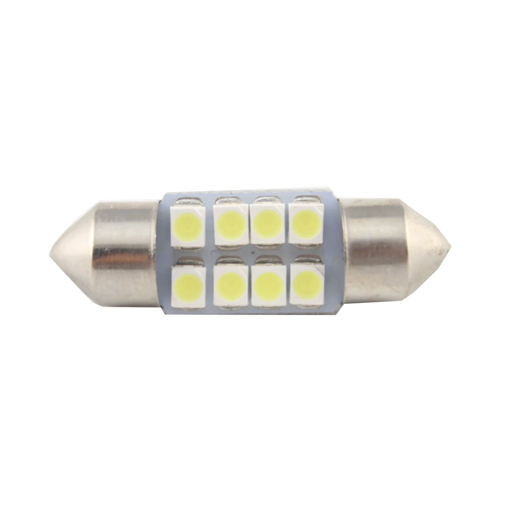 

5pcs DC 12V 24V 31mm 36mm 39mm 41mm C5W 1210 8 SMD Festoon Bulbs 3175 Trucks Cars Dome Roof Reading Lights Nonpolarity White