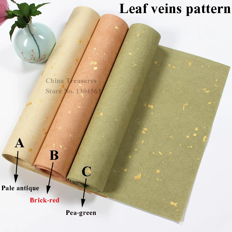 10sheets/lot,Chinese Batik Xuan Paper With Pattern and Glitter Rice Paper Calligraphy Writing