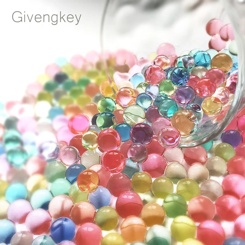 10000pcs/bag Crystal Soil Hydrogel Gel Orbiz Water Beads Flower/Wedding/Decoration polymer Growing Water Balls Big Home Decor