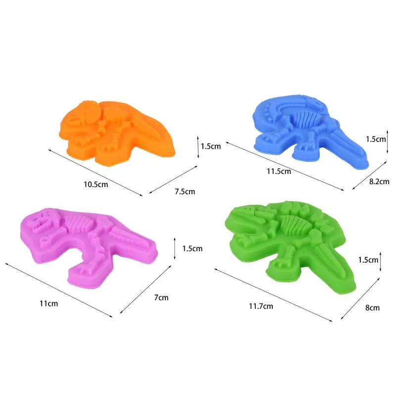 Dinosaur Plasticine Mould Tools DIY Clay Moulds Toy Kit Dough Modeling Clay Toys