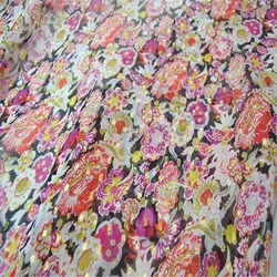 Lightweight Causal Style 9momme 114cm 44'' Flowers Patterns Material Jacquard Metallic Lurex Silk Fabric for Hijab Saree Sari