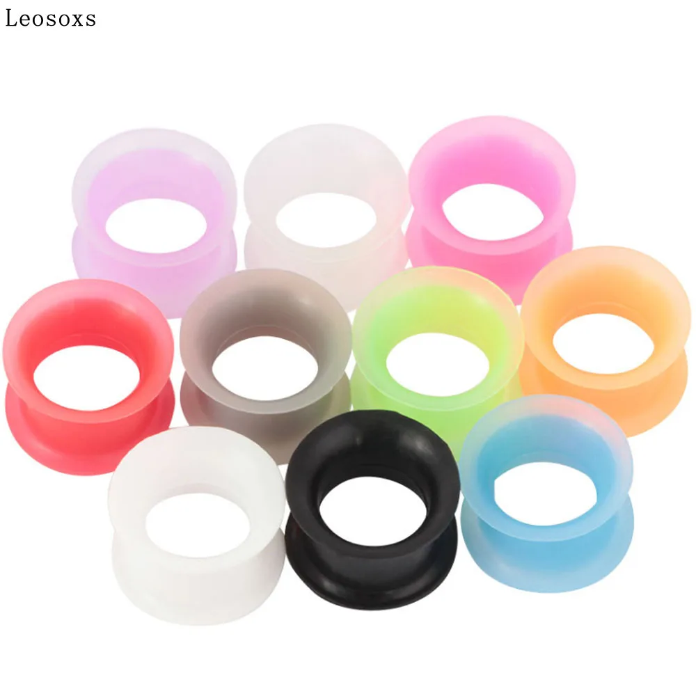 Leosoxs 2 piece Hot Selling Silicone Binaural Ear Piercing Piercing Jewelry