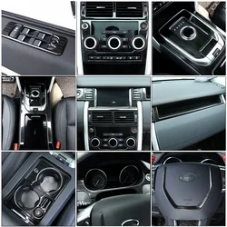 For Land Rover Discovery Sport 2015-19 Stainless Steel Black Brushed Central Control Interior Decorative Sticker Car Accessories