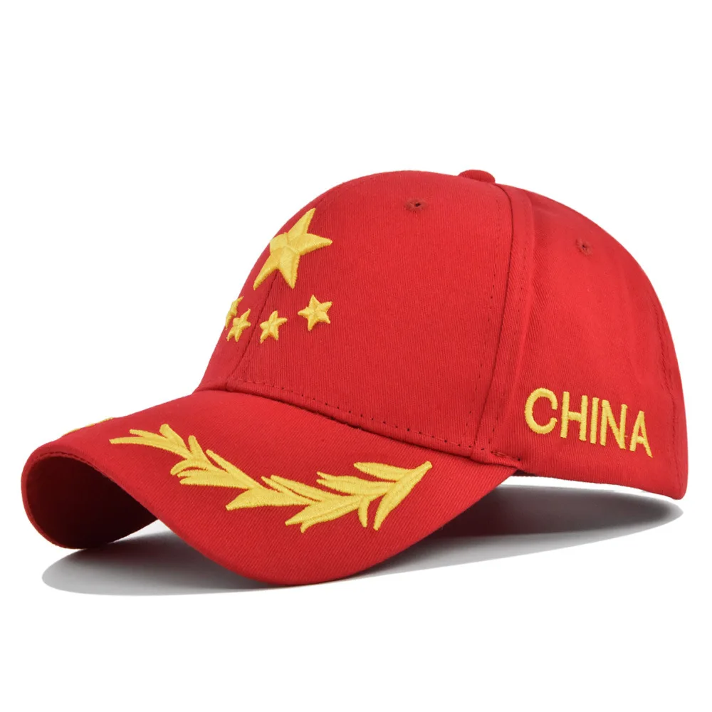 Baseball Cap Snapback Hat China flag Letters embroidery Pentagram Sun hat Spring Autumn baseball cap Hip Hop Fitted Cap