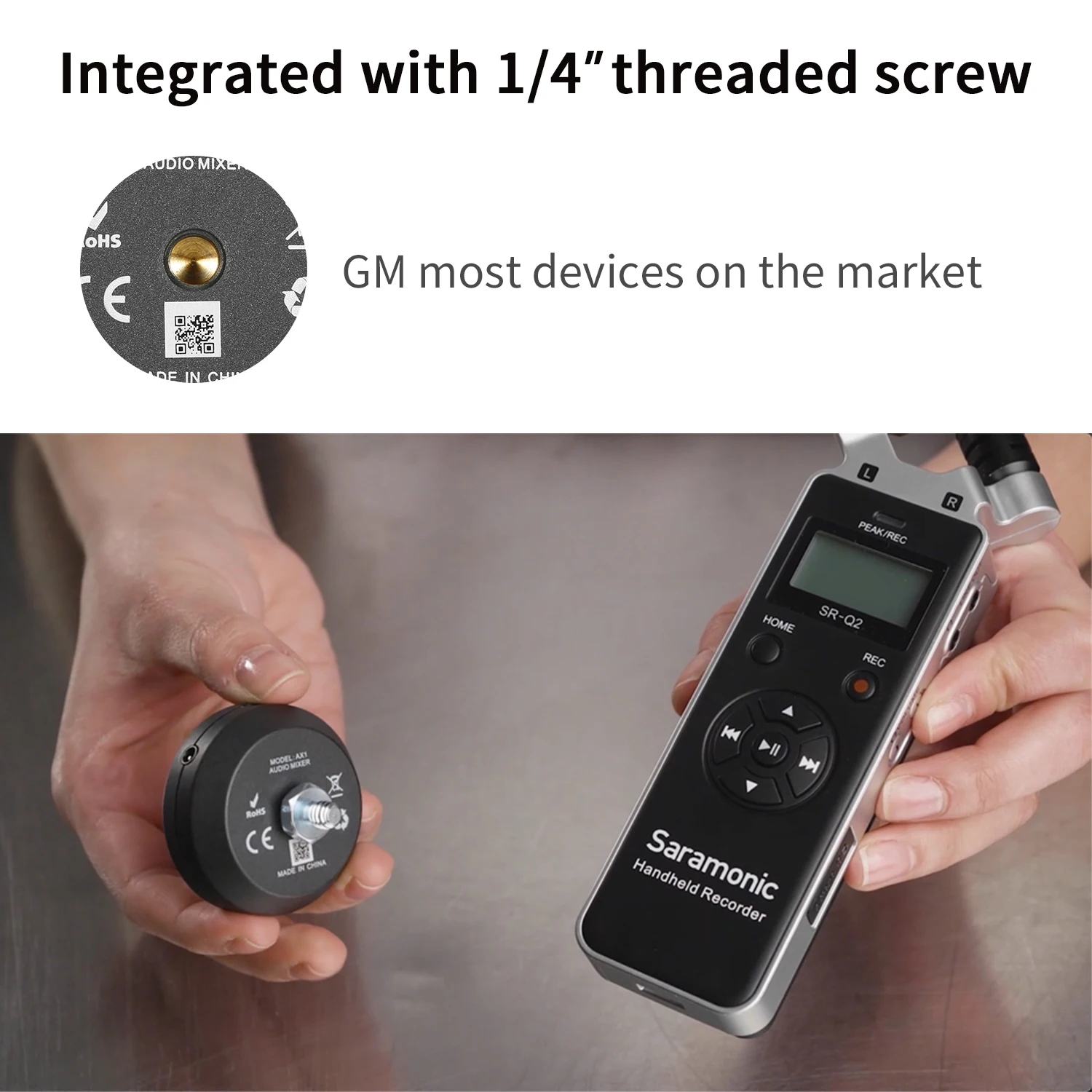 Saramonic ax1オーディオアダプターfortrsワイヤレスラベリアマイクdslrミラーレスカメラスマートフォンレコーダーYouTubeストリーミング