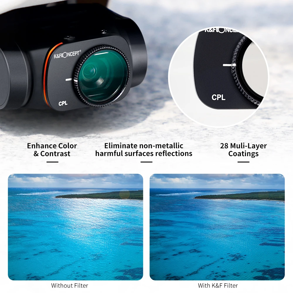 K&F Concept for DJI Mavic Mini Camera Filter CPL UV ND8 ND16 ND32 ND64 filter kits with Propeller Blade for DJI Mavic Mini 1/2