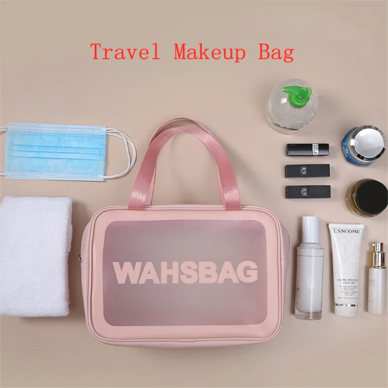 Outdoor Multifunction Travel Clear Wash Bag Female Waterproof Storage Box Makeup Cases Brush Holder Organizer Toiletry Pouch